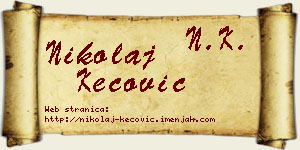 Nikolaj Kecović vizit kartica